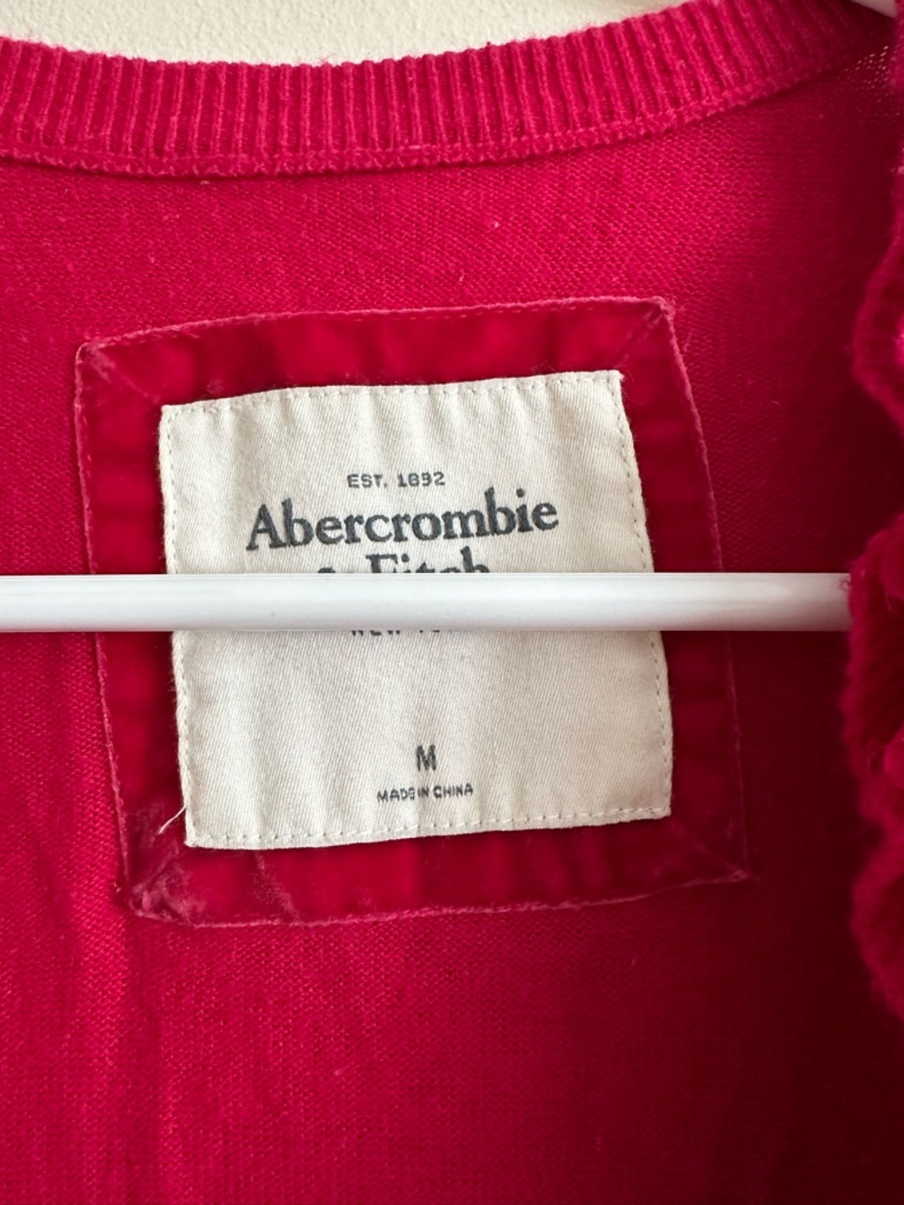 A&F Pink Ruffle Cardigan - Picture 4 of 5